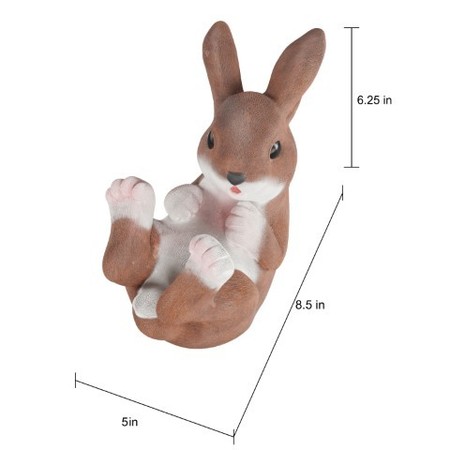 Nature Spring Bunny Rabbit Statue, Resin Animal Figurine for Outdoor Lawn and Garden Décor, Great for Flower Beds 311366CDQ